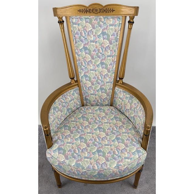 French 19th Century French Louis XVI Style Wingback Chair For Sale - Image 3 of 11