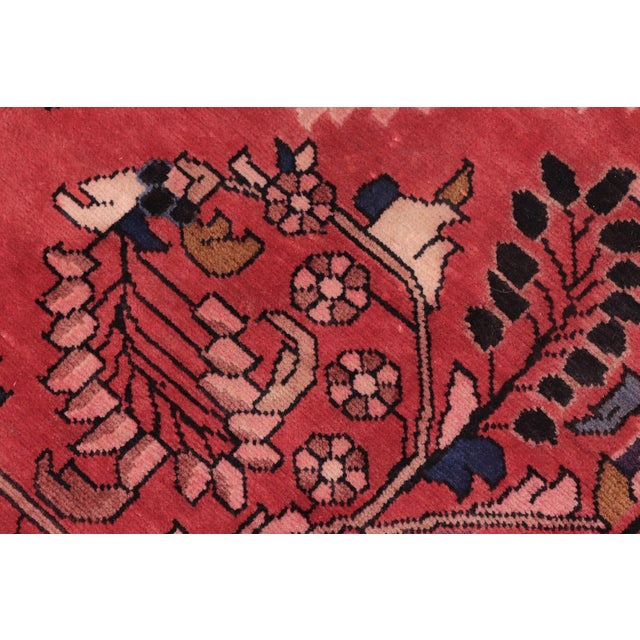 Medallion Persian Tabriz Red/Blue Wool Rug - 7'5'' X 10'3'' For Sale In New York - Image 6 of 10