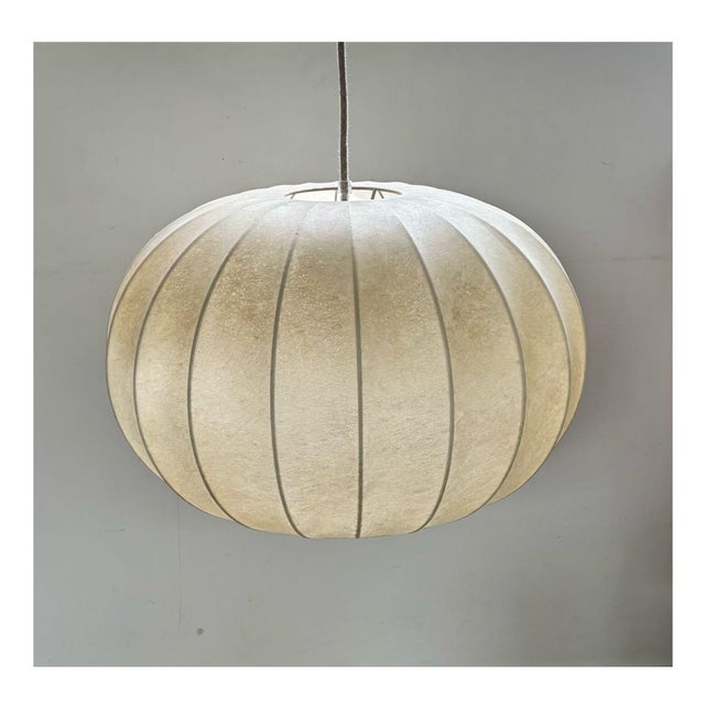 Mid-Century Modern Cocoon Pendant Lamp by Friedel Wauer for Goldkant Leuchten, 1960s For Sale - Image 12 of 12