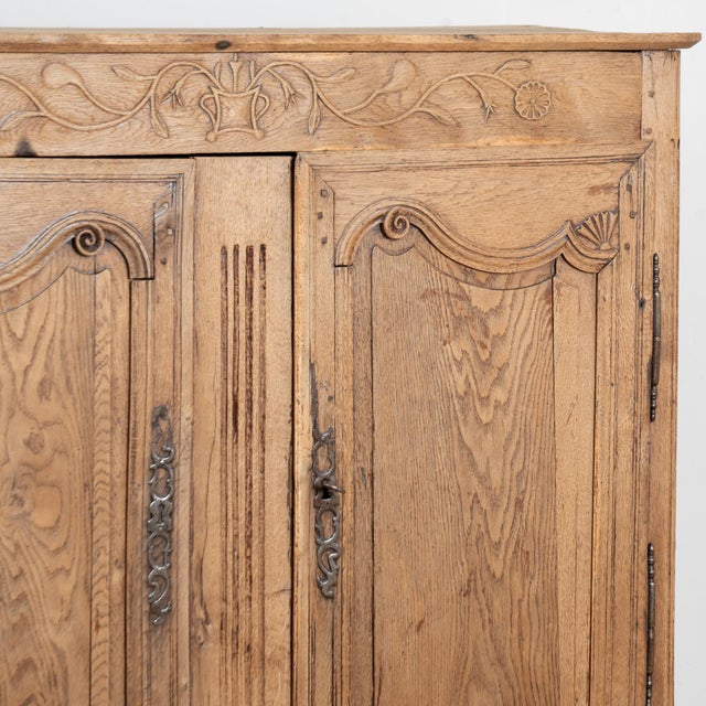 Early 19th Century Tall French Bleached Oak Sideboard Buffet For Sale - Image 10 of 16