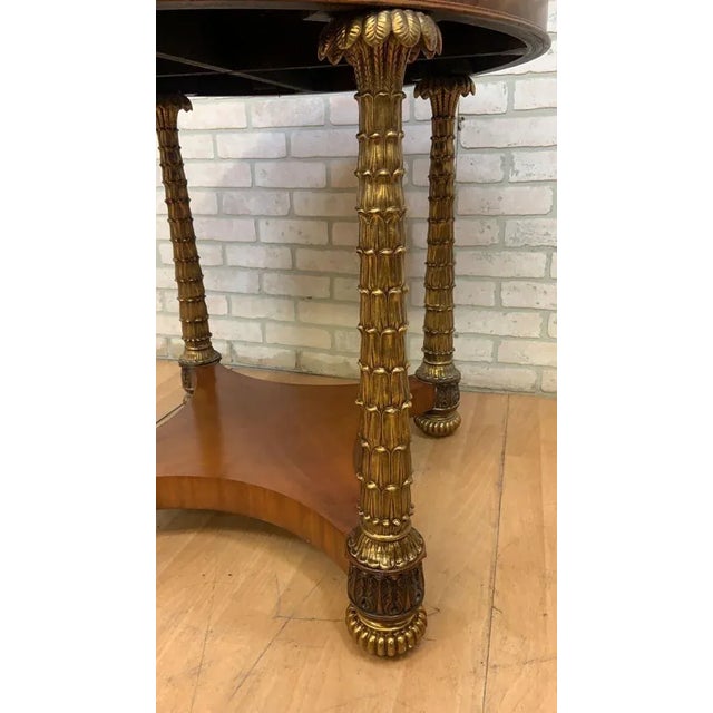 Hollywood Regency Round Brass Palm Tree Legs Accent Table by Maitland Smith This amazing Hollywood Regency by Maitland...