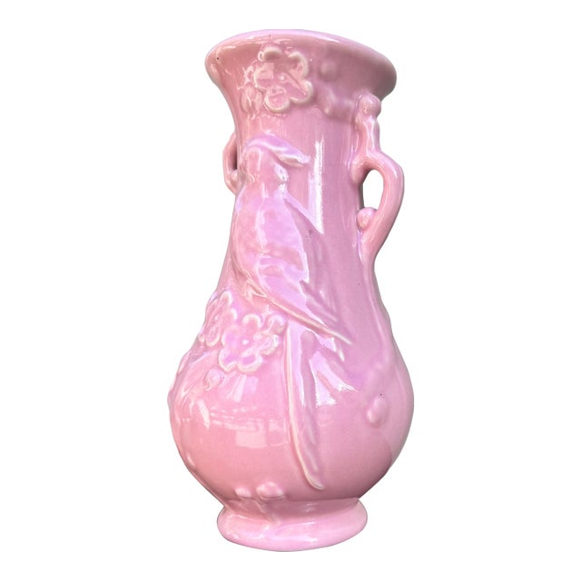 Pink Vase — Bird & Cherry Blossom Vase For Sale