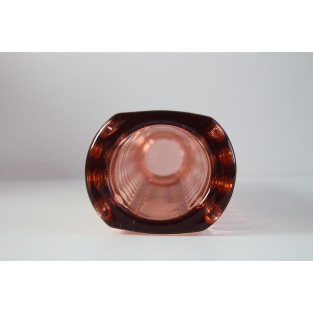 Mid-Century Modern Pink Pressed Glass Vase by Rudolf Jurnikl, 1960 For Sale - Image 11 of 12