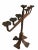 Gothic Antique Early 20th Century Gothic Revival Wrought Iron Candle Holder For Sale - Image 3 of 9