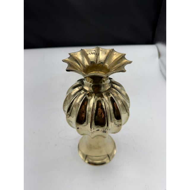 Brass Viimntage Brass Vase For Sale - Image 8 of 9