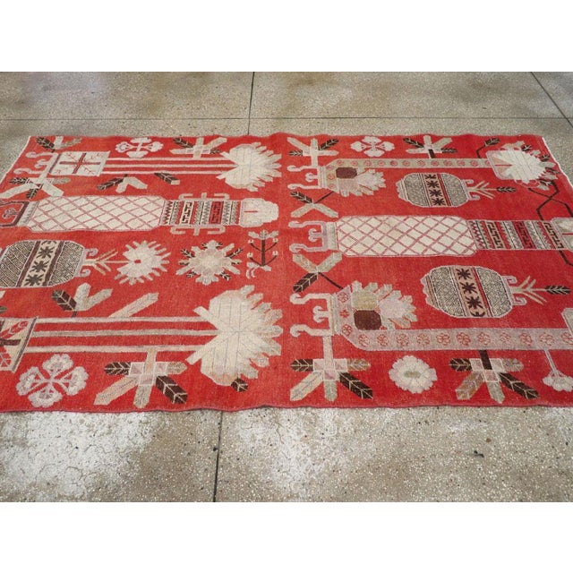 Galerie Shabab Collection Early 20th Century Handmade East Turkestan Khotan Rug For Sale - Image 4 of 8