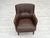 Brown Vintage Danish Lounge Chair in Furniture Leather, 1960s For Sale - Image 8 of 18