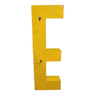 Vintage Architectural Salvage Sign Letter "E" For Sale