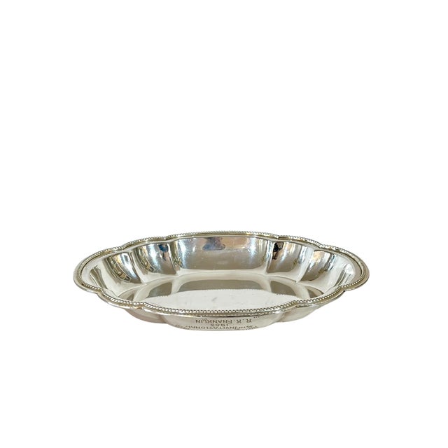 Vintage Houston Country Club Trophy by Mappin & Webb English Sheffield Plate Serving Dish For Sale - Image 11 of 17