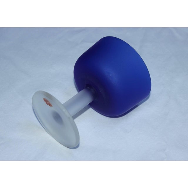 Blue 12 Italian Glass Goblets For Sale - Image 8 of 11