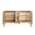 Worlds Away Matthew Izzo Home Rue Natural Grasscloth Four Door Buffet With Antique Brass Hardware For Sale - Image 4 of 6