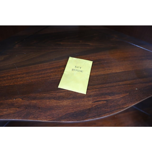 Henkel Harris Cherry Lighted Corner Cabinet For Sale - Image 10 of 13