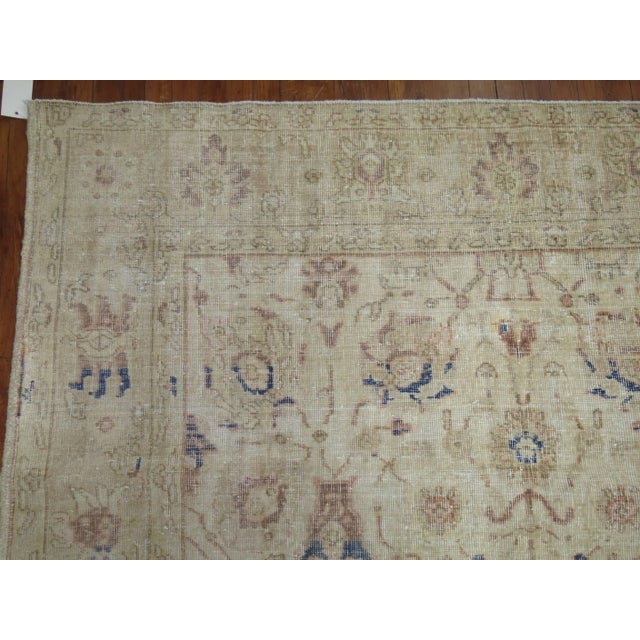 Mid 20th Century Zabihi Collection Worn Turkish Rug For Sale - Image 5 of 7