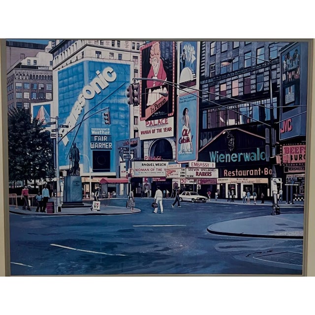 1990s Ken Keeley Times Square Broadway Offset Litho Poster