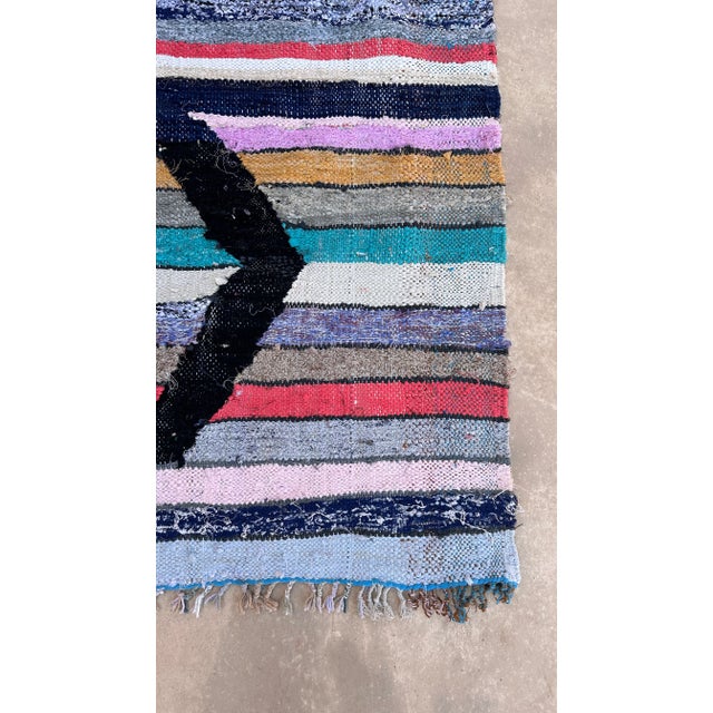 Moroccan Kilim Boucherouite Rug - 4'1" X 6'10" Ft For Sale In Cleveland - Image 6 of 11