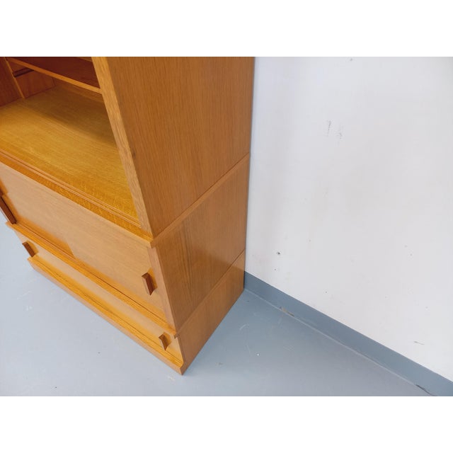 Vintage Oak Wood Bookcase, 1960s For Sale - Image 4 of 18