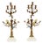 French Gilt Candleholders in Bird Porcelain, Set of 2 For Sale