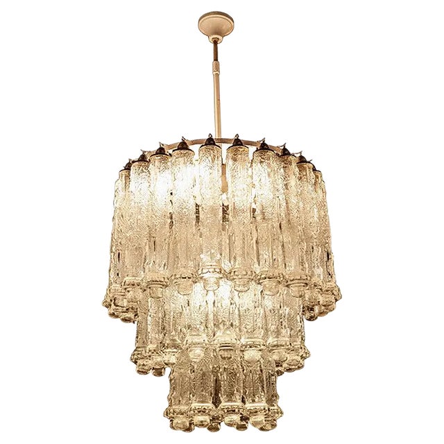 Murano Art Glass Chandelier by Aureliano Toso, 1950 For Sale