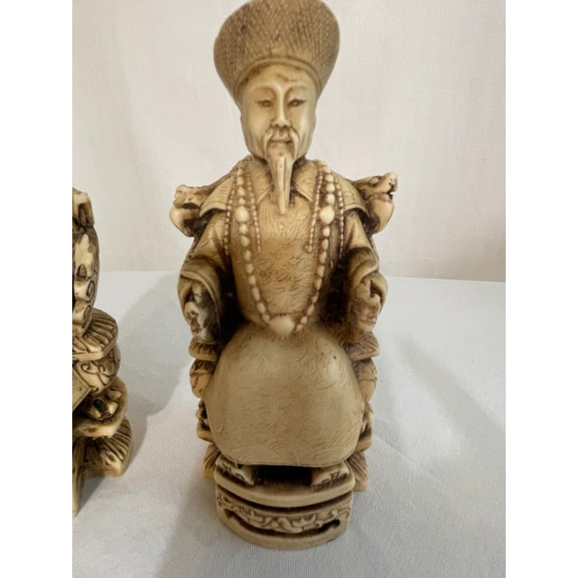 Asian Vintage Asian Emperor and Empress, a Pair For Sale - Image 3 of 5