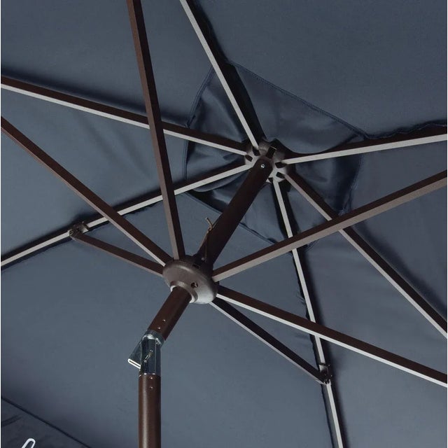 Elegant 6.5x10 Rectangle Umbrella - Navy/White For Sale - Image 4 of 4
