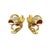 18k Yellow & White Gold Ram’s Head Lever-Back Earrings Set With Ruby and Diamond, A Pair For Sale - Image 4 of 6