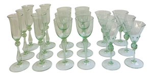 Antique 19th Century Murano Glasses attributed to the Salviati Company of Venice, Set of 18