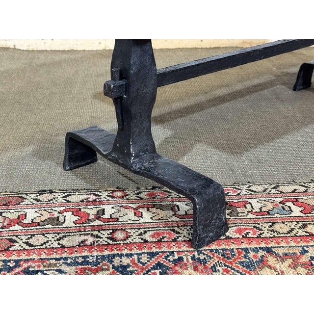 Mid 20th Century Coffee Table in Forged Steel with a Slate Top, 1950s For Sale - Image 5 of 12