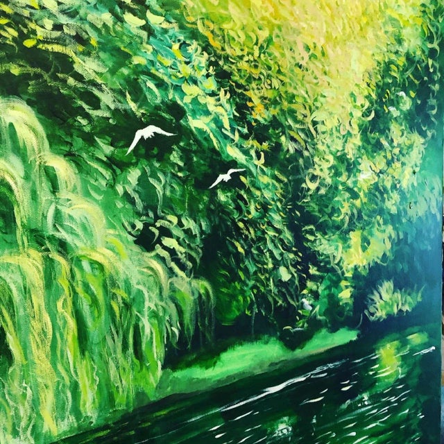 "Birkenhead Park" Contemporary Landscape Limited Edition Print For Sale - Image 4 of 6