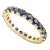 Full Eternity Sapphire Unisex Band Ring in 14k Gold Size 5.5 For Sale