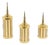 Gilded Brass Candleholders, Set of 3 For Sale