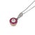 Art Deco Style Diamond Ruby Target Platinum 14k White Gold Pendant Necklace For Sale - Image 4 of 7