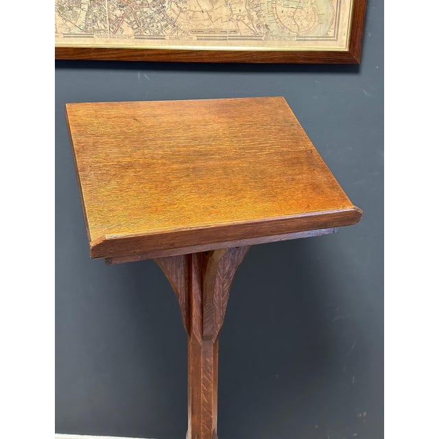 Antique Oak Bible Stand, 1890s For Sale - Image 4 of 10