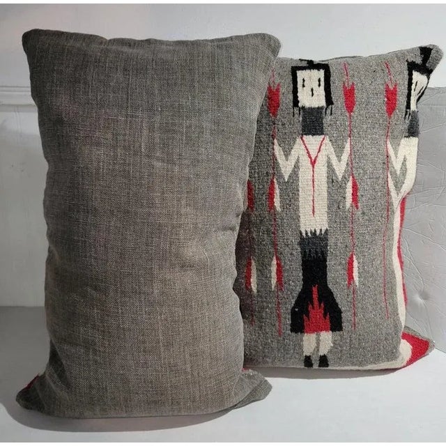 Hand Woven Weaving Pillows- a Pair For Sale In Los Angeles - Image 6 of 7