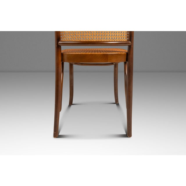 Single Patinaed Bentwood Prague Model 811 Side Chair by Josef Frank for Stendig W/ Original Cane Seat & Back, Poland, C. 1960s For Sale - Image 13 of 18