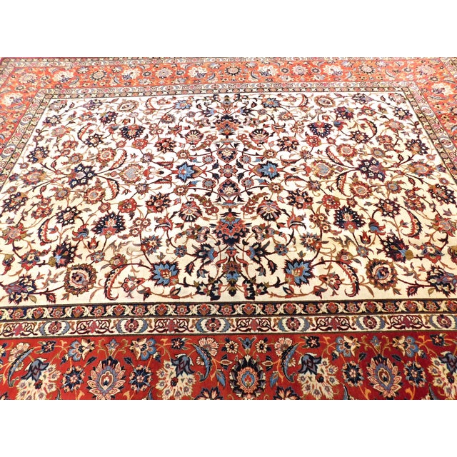 Textile Vintage Hand Knotted Room Size Persian Rug. 9'3"x 12'6" For Sale - Image 7 of 18
