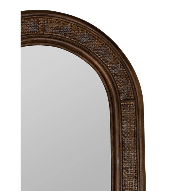 Felize Rattan Capsule Wall Mirror For Sale - Image 6 of 7