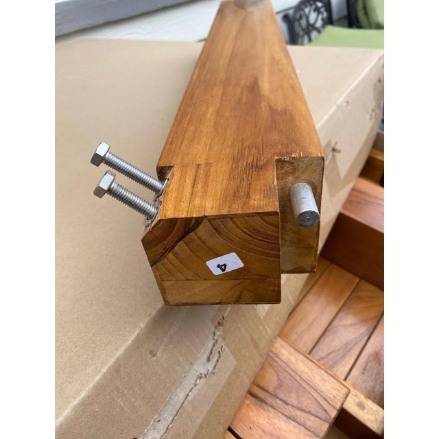 Teak Backless Bench, 5 Feet Long For Sale - Image 9 of 10
