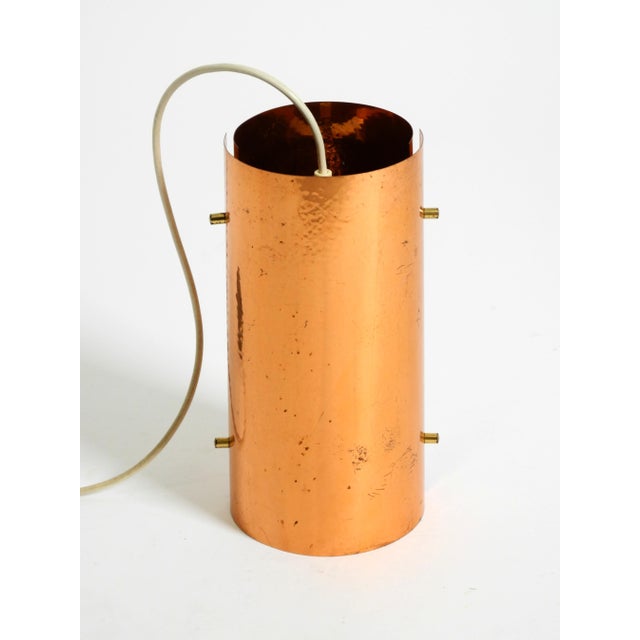 Mid-Century Tube Pendant Lamps with Two Copper Shades, 1950s, Set of 2 For Sale - Image 15 of 18