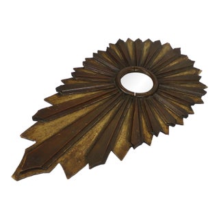 19th Century Big Size Gold Leaf Sunburst Mirror For Sale