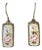 Late 20th Century Vintage Hand Painted European Folk Art Filigree Drop Earrings, A Pair For Sale