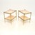 Mid-Century Modern Vintage French Brass and Marble Side Tables, 1960, Set of 2 For Sale - Image 3 of 10