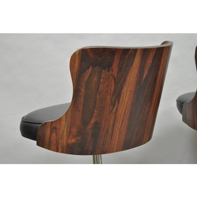 Vintage Daystrom Mid Century Modern Faux Rosewood Laminate Barstools - Set of 4 For Sale - Image 17 of 18