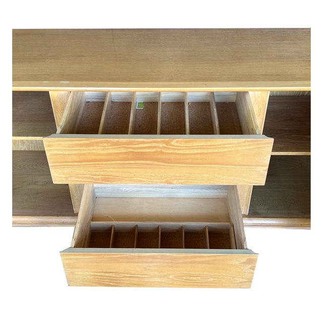 Wood 1950s Paul László for Brown-Saltman Basket Weave Sideboard For Sale - Image 7 of 9