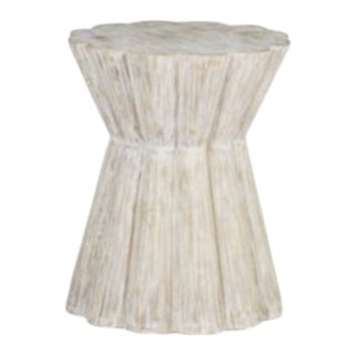 Light Washed Cerused Side Table For Sale