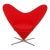Red Heart Chair in Red Fabric by Verner Panton for Vitra For Sale - Image 11 of 11