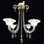 Vintage Blown Glass Chandelier, 1940s For Sale - Image 4 of 16