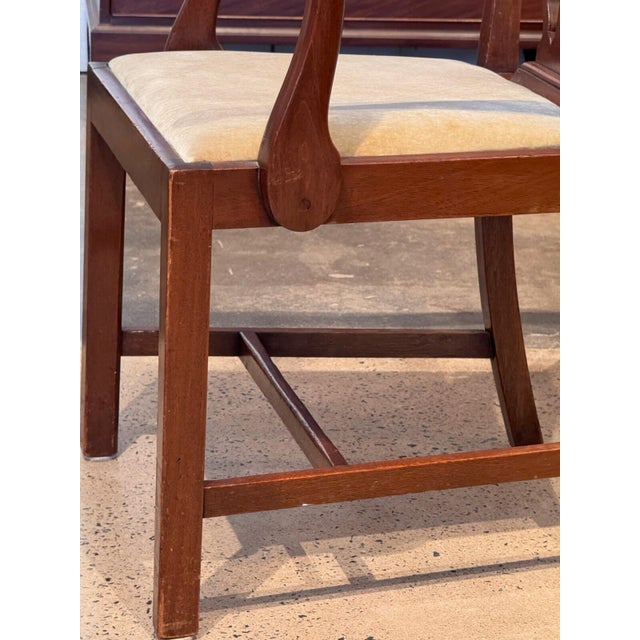 Set of Four Mahogany Chippendale-Style Armchairs For Sale - Image 10 of 11