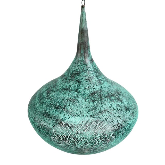 Industrial Copper Rain Drop Pendant Light Medium For Sale - Image 3 of 7
