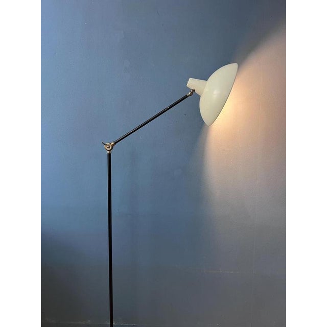 Vintage Anvia Floor Lamp in White by J.J.M. Hoogervorst For Sale - Image 4 of 13