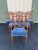 An original set of six Louis XVI style dining chairs purchased in 1936. Made by Saginaw Furniture in Michigan of walnut...
